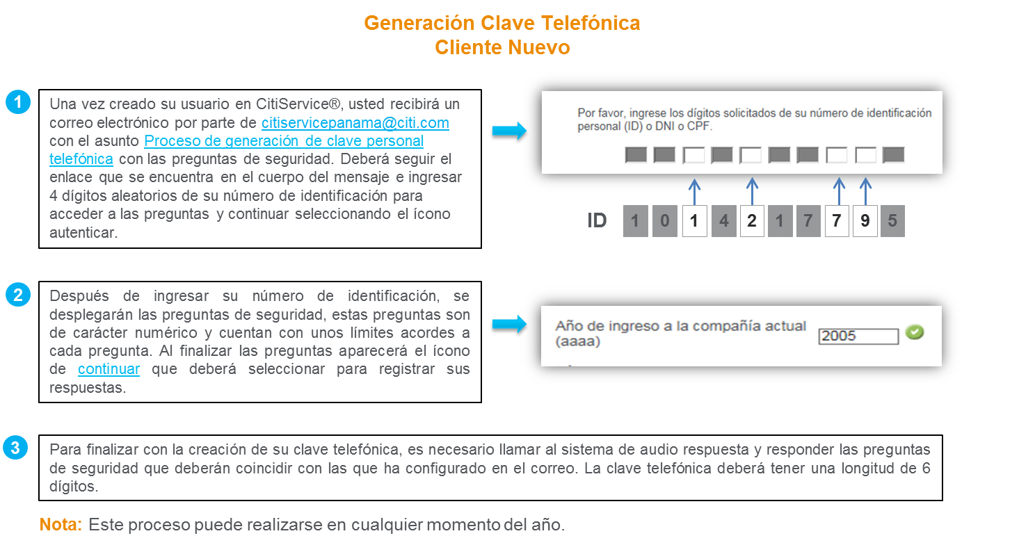 Generaci&oacute de Clave Telef&oacute;nica
