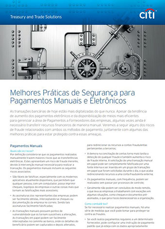 Melhores Práticas de Segurança para Pagamentos Manuais e Eletrônicos