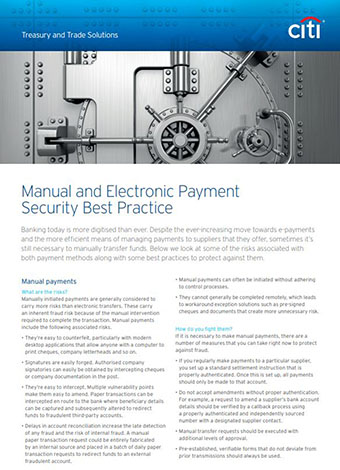 Manual and Electronic Payments: Security Best Practice