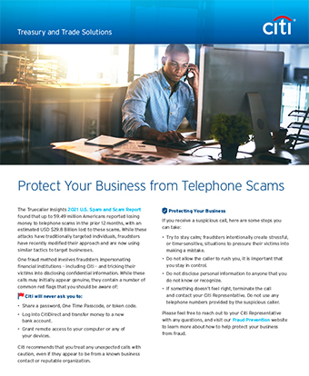 Protect Your Business from Telephone Scams