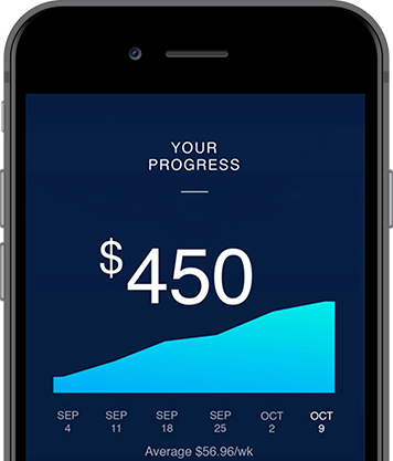 Phone showing beacon screen